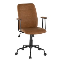 Fredrick Contemporary Brown Faux Leather Office Chair Lumisource - $149.99