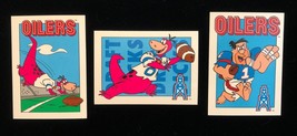The Flintstones NFL Houston Oilers Football Trading Cards #66 #38 #10 1993 Cardz - £9.71 GBP