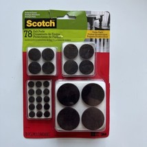 Scotch Round Felt Pads, SP857-NA, Multi Pack, Brown, 78pk - £10.69 GBP