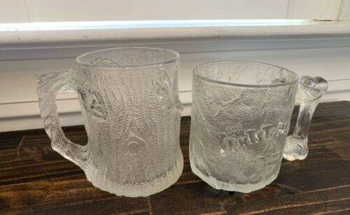 Primary image for VINTAGE SET Of 2 MCDONALDS FLINTSTONES GLASSES 1993 Mug Cup RocDonalds