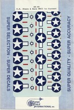 1/48 SuperScale Decals Aircraft Plane US Stars &amp; Bars WWII to Current 48-46 - $15.79