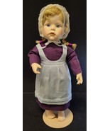 Vintage Fayzah Spanos 14&quot; Porcelain Doll With Stand - £45.82 GBP