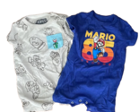 2 Pack Baby Boy Super Mario Brothers Rompers One Piece 18 Months Blue Be... - $9.99
