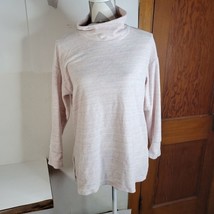 Womans J Jill Fit Velour Pinkish/purple Long sleeve cowl neck size XS - $27.90