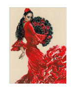 Riolis Dancer Counted Cross Stitch Kit, 11.75x15.75in, aida 14ct red - £27.88 GBP
