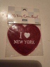 Ganz Angel Personalized Heart Ornament Red Embroidered Felt New I Love New York - £6.94 GBP