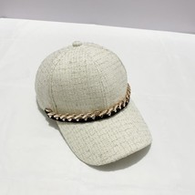 Women&#39;s Hat Chanel Style Plush Brilliant Silk Cloth Chain Baseball Cap Autumn An - £12.24 GBP