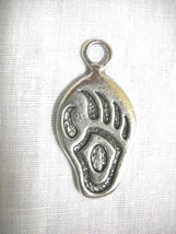 Thick Tribal Bear Claw Bear Paw Print Usa Cast Pewter Pendant Necklace - £6.37 GBP