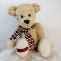 Dan Dee Collectors 100th Anniversary Teddy Bear Plush Toy Patriotic Scarf 12&quot; - £9.19 GBP