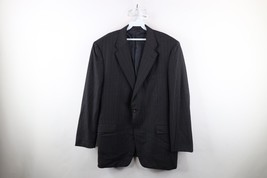 Hickey Freeman Loro Piana Mens 46R Super 120s Wool Pinstriped Suit Jacket Blazer - £85.24 GBP