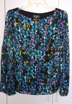 The Limited Collection Ladies Pullover Lined BLACK/FLORAL Bell Ls TOP-S-NWT-$79 - £20.92 GBP