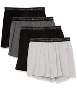 Beverly Hills Polo Club Men&#39;s 4 Pack Knit Boxer Shorts Black/Grey (XXL 4... - £13.35 GBP