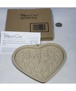 Pampered Chef Winter Wreath Cookie Chocolate Mold Holly Bow Stoneware #2... - $16.95