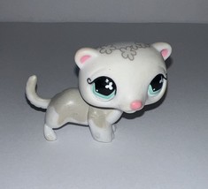 Littlest Pet Shop~#579~Ferret~White Pink~Gray Flowers~Green Clover Eyes - £7.95 GBP