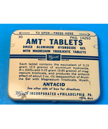 Vtg Wyeth AMT Tablets Antacid Full Unused 30 Tablets Tin Container - £15.71 GBP