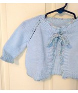 Vintage Baby Sweater Handmade Sweater Infant Sweater Hand Knit - £15.63 GBP