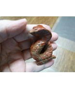(Y-SNAK-CO-701) Red Jasper SNAKE COBRA snakes carving FIGURINE GEMSTONE ... - $329.75 MXN