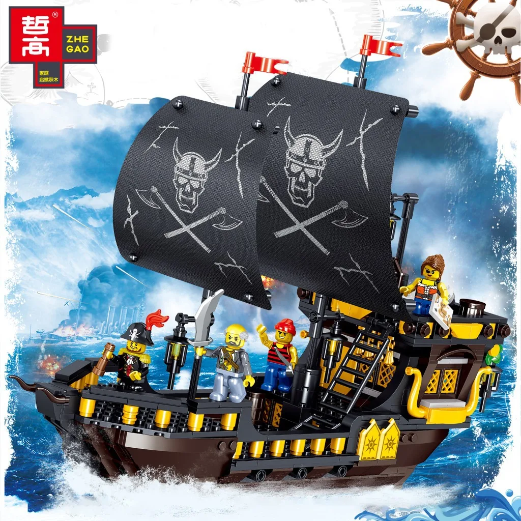 Black Pearl Pirates Ship Ghost Skeleton Dragon Sailing Boat Sailboat Barracuda - £48.98 GBP