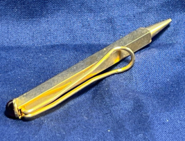 Vtg Mini Goldtone Mechanical Pencil Red Gem Gemstone Accent Writing - $29.65