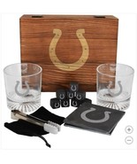 Indianapolis Colts NFL Drinkware Set 15-Piece Glasses Coaster Cooling Cubes - $109.76 CAD
