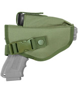 NEW Tactical Military Style Belt Gun Adjustable RH Pistol Holster OD OLI... - £13.11 GBP