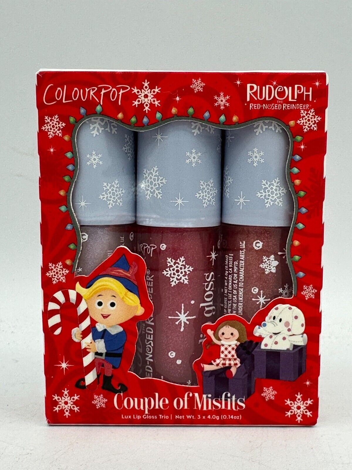Colourpop Rudolph The Red Nose Red Nose Reindeer Lux Gloss Trio Couple Of Misfit - $33.85