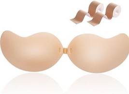 Women&#39;s Sticky Bra + Nipple Covers + Boob Tapes + Gift Box - Nude B - £14.13 GBP