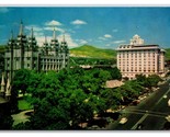 Temple Square Salt Lake City Utah UT UNP Chrome Postcard P28 - $1.93