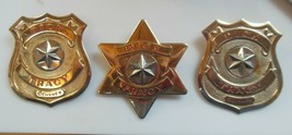Vintage Disney Dick Tracy Badge Lot of 3 - £26.08 GBP
