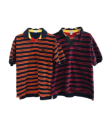 Vtg Izod Embroidered Crest Polo (lot of 2) Sz L Color Block Horizontal S... - $46.66 CAD