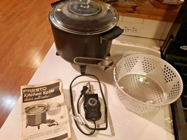 Presto 6Qt 06000-83 Electric Kitchen Kettle Multi-Cooker Steamer w/ Basket+Bklt - £37.20 GBP