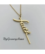 Faith cross necklace. Gold stainless steel with adjustable chain 16-18 i... - $13.99