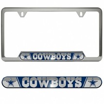 dallas cowboys nfl football logo premium stainless steel  license plate frame - £31.85 GBP