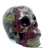 Large Metaphysical Crystal Skull Dragon Blood Jasper Kundalini Prosperit... - $499.00