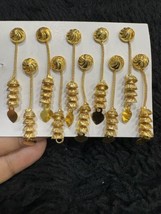 Vente en Lot 5 Paires Clou Plaqué Or Pendantes Boucles D&#39;Oreilles Boule - $28.49