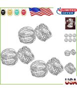 Handmade Round Sterling Silver Napkin Rings - Set of 6 for Elegant Dining - $280.49 MXN