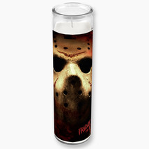 Friday the 13th Movie Jason Mask Photo Image Prayer Candle with Glass NEW UNUSED - £7.68 GBP