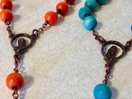 Limited offer - 2 for 1 mini-rosary, decades, orange and blue rosaries, ... - $10.00