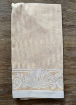 SDH Tan Shell &amp; Scroll Pattern Italian Cotton Linen Kitchen Towel - $12.00+