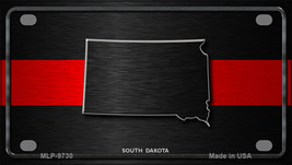 South Dakota Thin Red Line Novelty Mini Metal License Plate Tag - $14.95