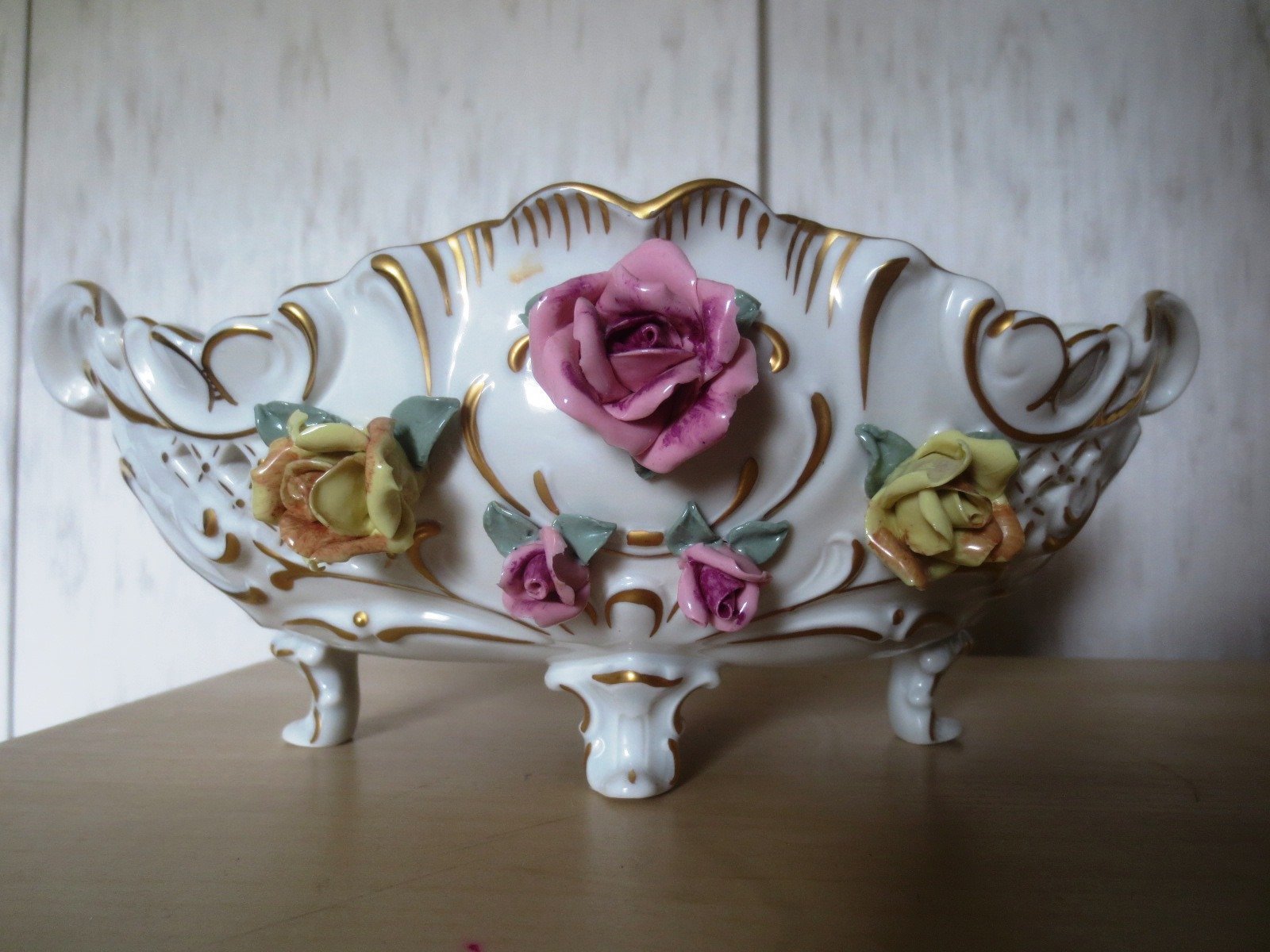 Frankenthal Wessel bowl in dresden style west germany 1940s - $90.00