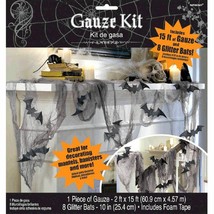 Glitter Bat &amp; Gauze Kit Halloween Party Decorations - £10.40 GBP