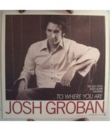Josh Groban Pour Où Vous Sont 2 Face Affiche - $37.03 CAD