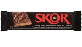 20 x SKOR Chocolate with Crisp Butter Toffee Canadian 39g each Free Shipping - £31.88 GBP