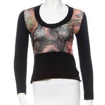 Roberto Cavalli Women&#39;s Black Sweater with Mesh and Beading size M - £117.69 GBP