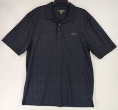 Greg Norman Shirt Mens Large Black Embroidered Logo Dadcore Classic Golf Polo - £20.86 GBP
