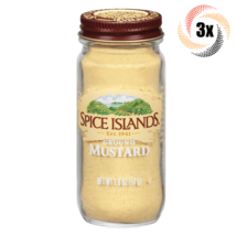 3x Jars Spice Islands Ground Mustard Flavor Seasoning | 1.8oz | Fast Shipping - $15.44