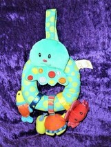 Infant Octopus Rattle Hanging Blue Squid Plush Sea Life Baby Toy - $12.86