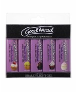GOODHEAD SLICK HEAD GLIDE ORAL GEL EDIBLE LUBE 5 PACK FLAVORED CUPCAKE - $26.30 CAD