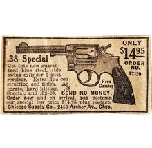 1924 Revolver 38 Special Advertisement Gun 6 Shot Blue Steel Chicago Sup... - $19.99